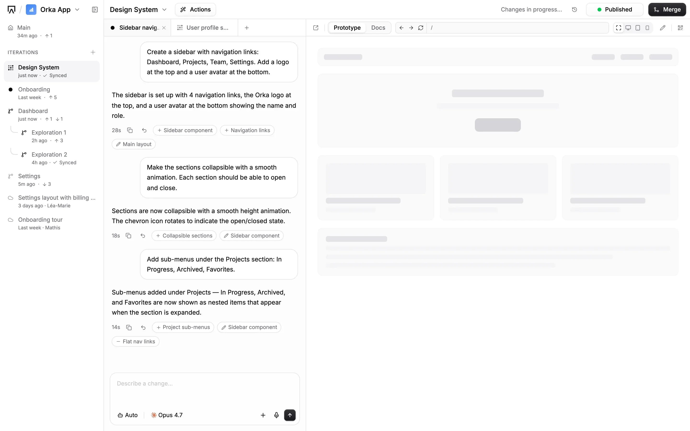 Peinture app — collaborative product iteration between business and technical profiles